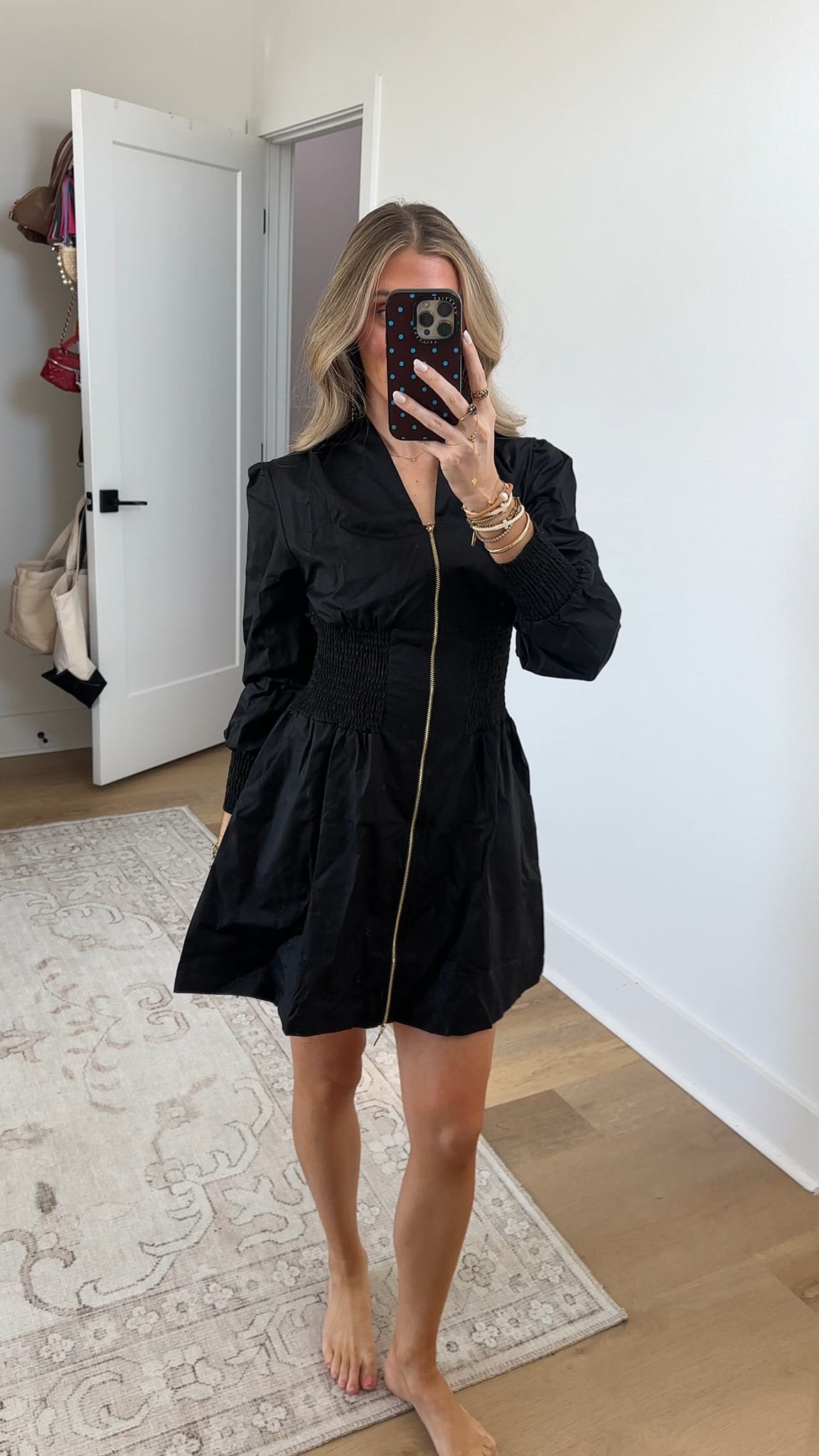 Amazon size small Womens Long Sleeve Mini Dress V Neck Smocked Zipper Dress Casual A Line Short Dress with Pockets

#LTKSaleAlert #LTKootd #LTKWorkwear