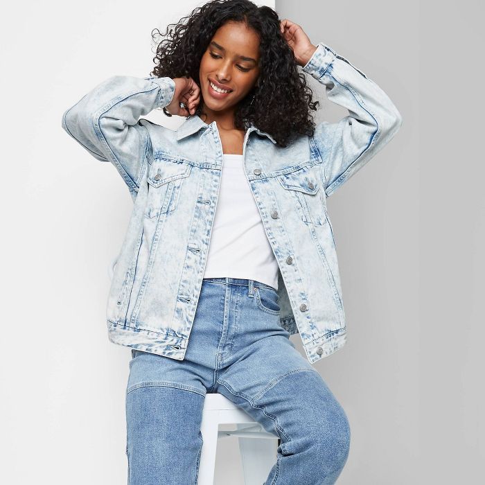 Women's Denim Trucker Jacket - Wild Fable™ | Target