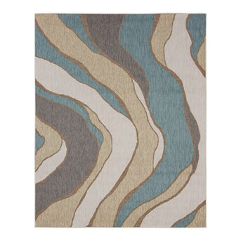 allen + roth Waves 5 X 7 (ft) Outdoor Area Rug | Lowe's