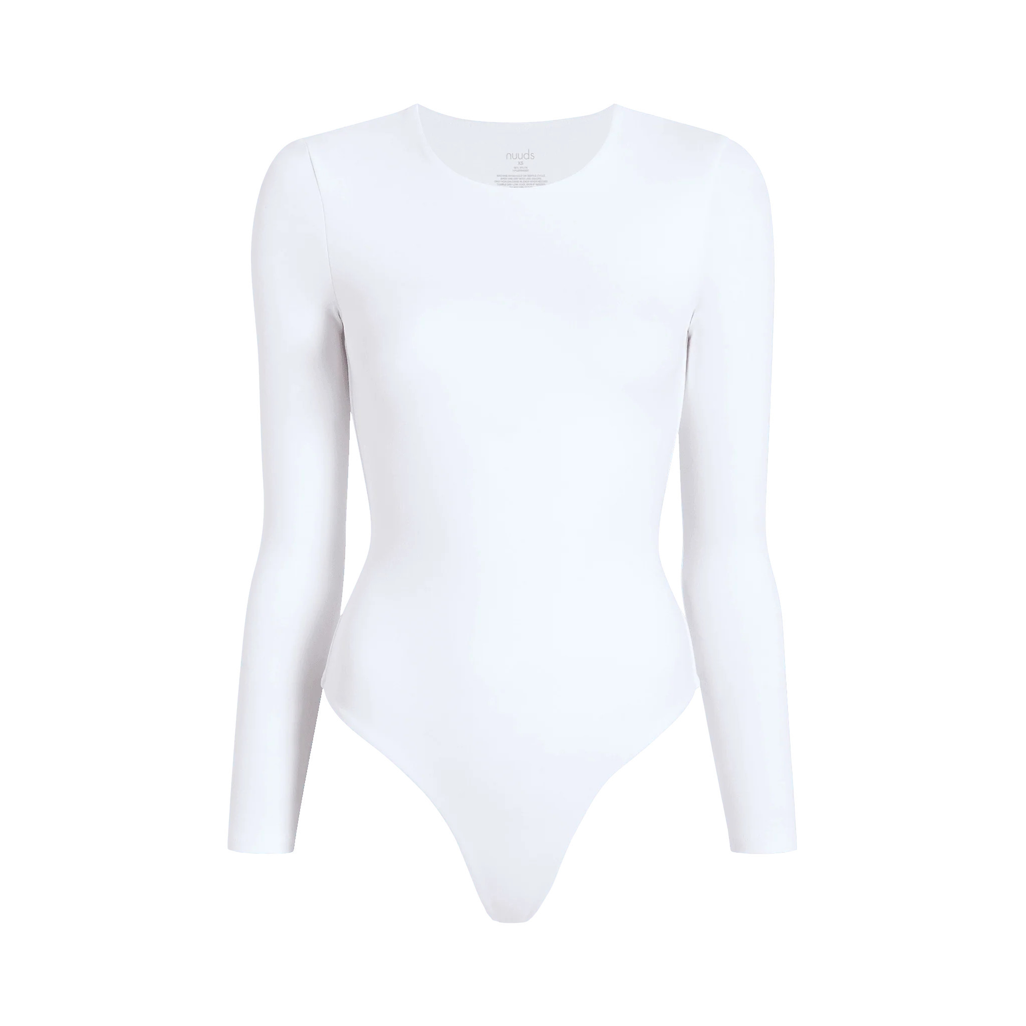 Long Sleeve Crewneck Bodysuit | Black | Nuuds US