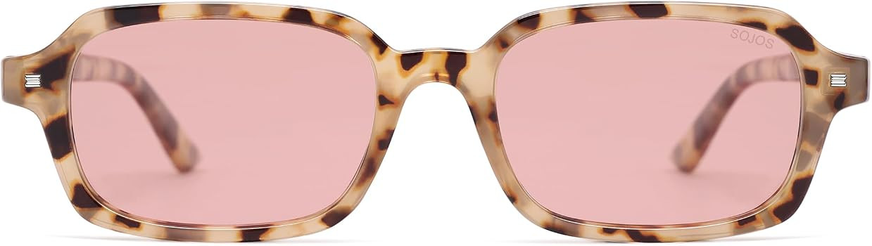SOJOS Trendy Rectangle Polarized Sunglasses Womens Mens, Small Retro Fashion Thin Slim Square Sun... | Amazon (CA)