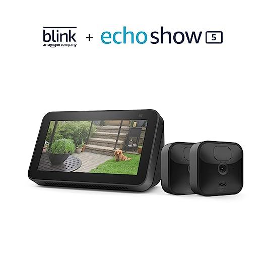 Blink Outdoor 2 Cam Kit bundle with Echo Show 5 (2nd Gen) | Amazon (US)