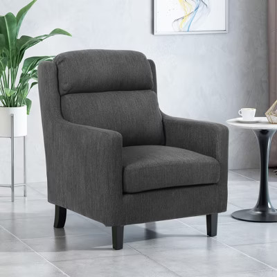28.25'' Upholstered Club Chair with Waterfall Back, Tapered Legs, Rubberwood Legs and Plush Seating | Target