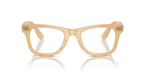 Ray-Ban RX4340V Wayfarer Ease Photochromic Prescription Eyewear Frames, Photochromic Striped Brown/Demo Lens, 50 mm | Amazon (US)