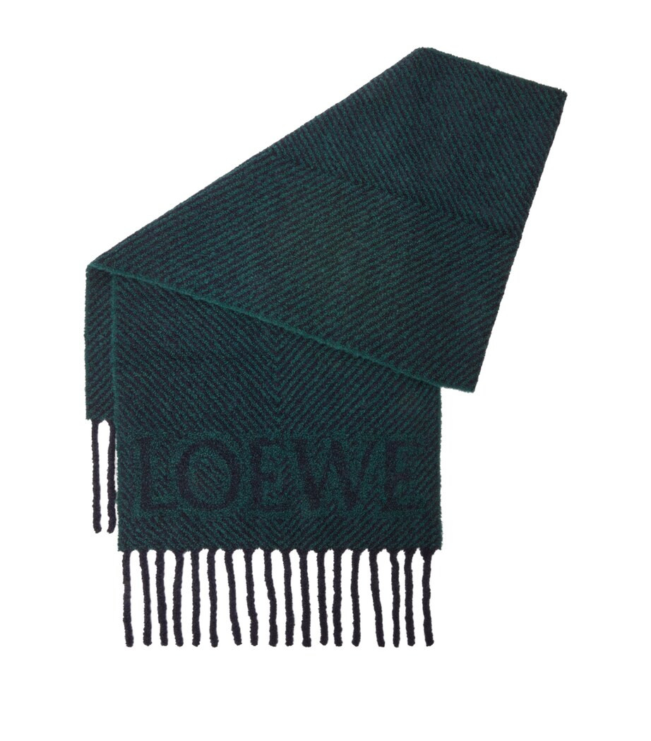 Alpaca-Blend Logo Scarf | Harrods