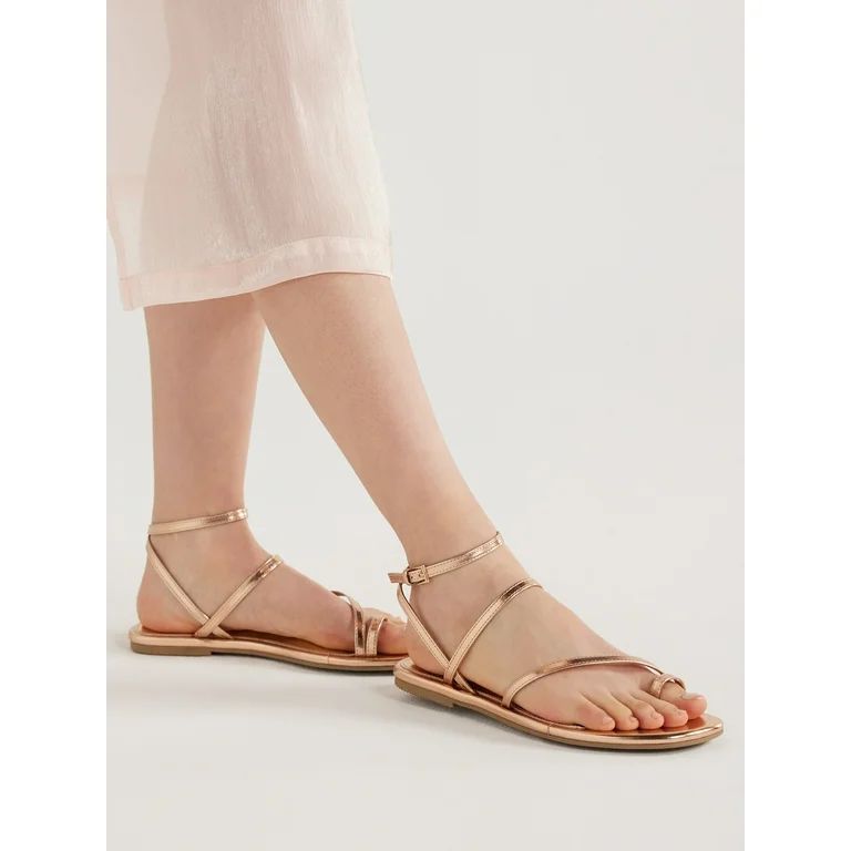 Scoop Women’s Strappy Flat Sandals - Walmart.com | Walmart (US)