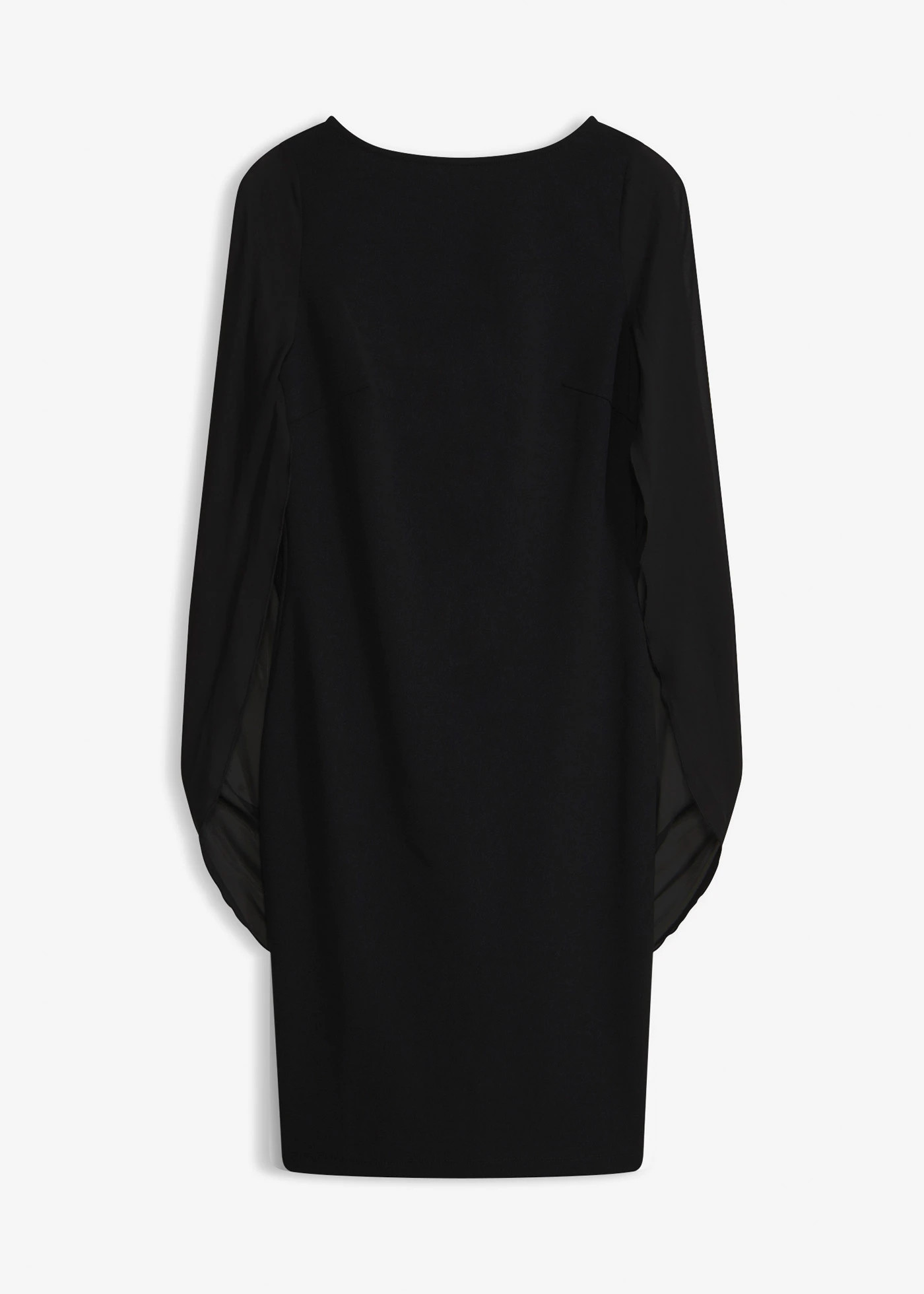 Cocktailjurk met chiffon mouwen zwart | Bonprix NL (Influencer)