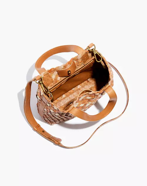 The Zip-Top Transport Crossbody: Woven Leather Edition | Madewell