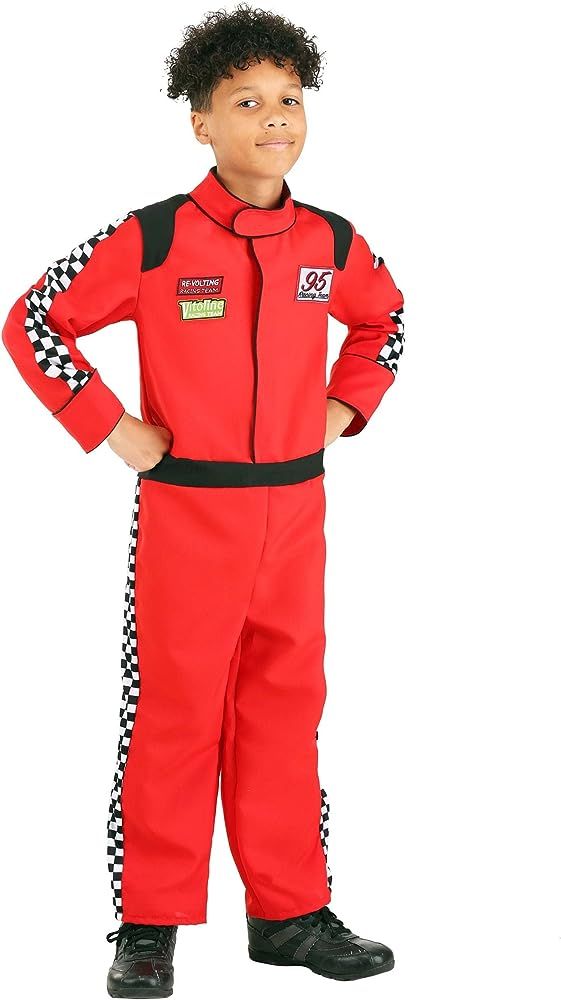 Red Racer Jumpsuit Costume for Kid's | Amazon (US)