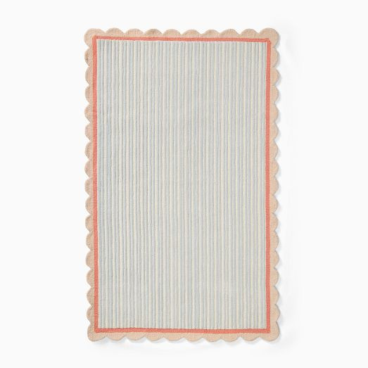 Pink Chicken Stripe Rug | West Elm CA