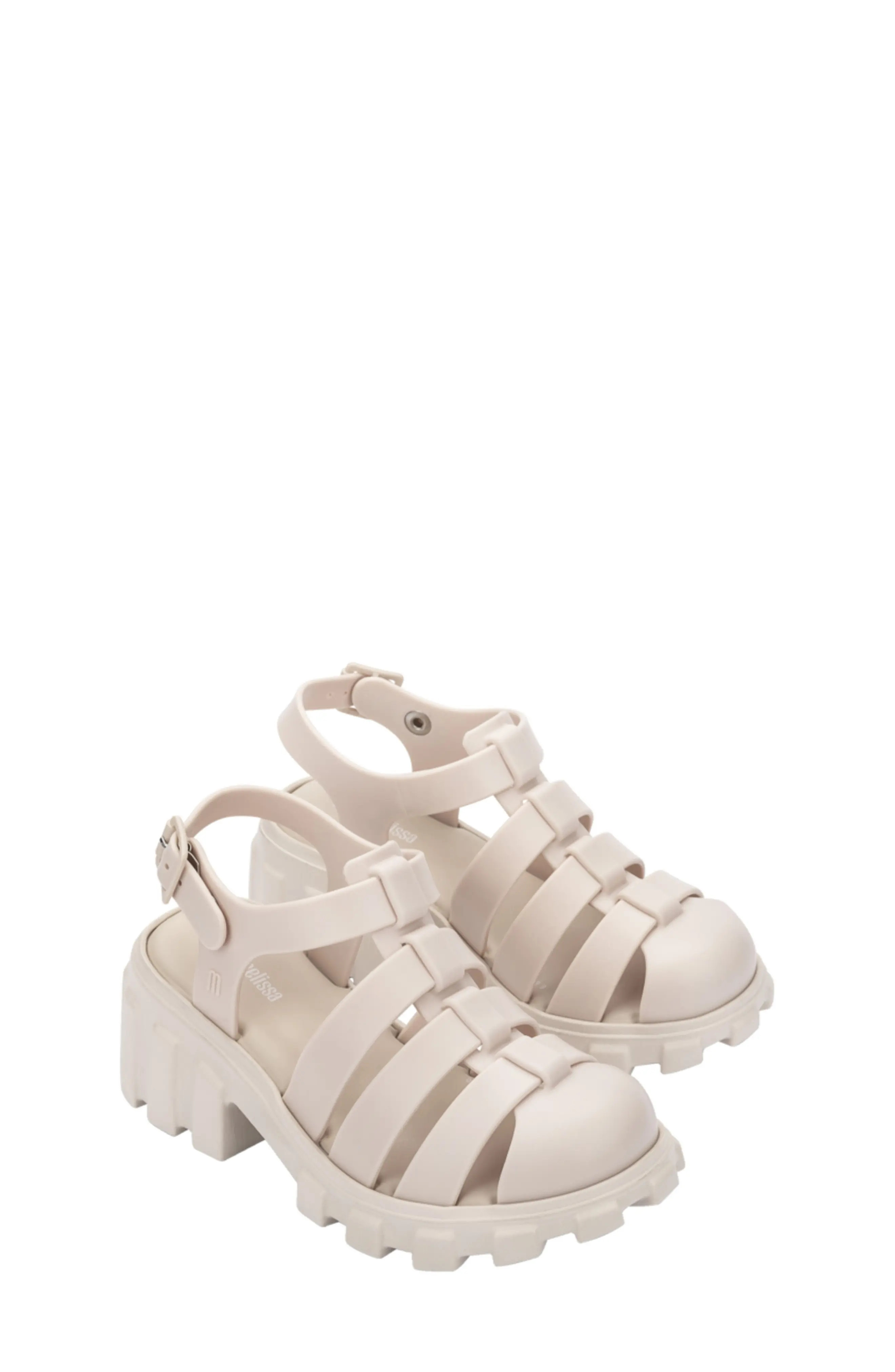 Mini Melissa Kids' Megan Platform Fisherman Sandal in Pink/Glitter Pink at Nordstrom, Size 1 M | Nordstrom