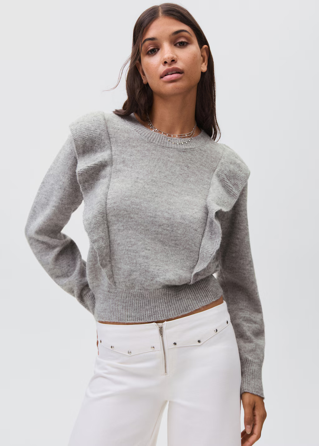 Ruffle knitted sweater | Mango (US/MX/AU)