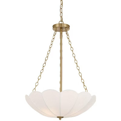 Possini Euro Design Possini Euro Amalthea 20" Wide Warm Gold and Silk Shade Pendant Light | Target