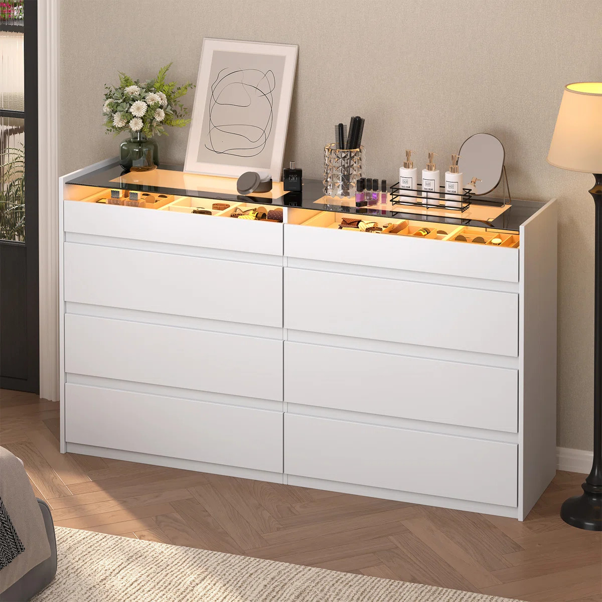 8 Drawer 47.2" W Double Dresser | Wayfair North America