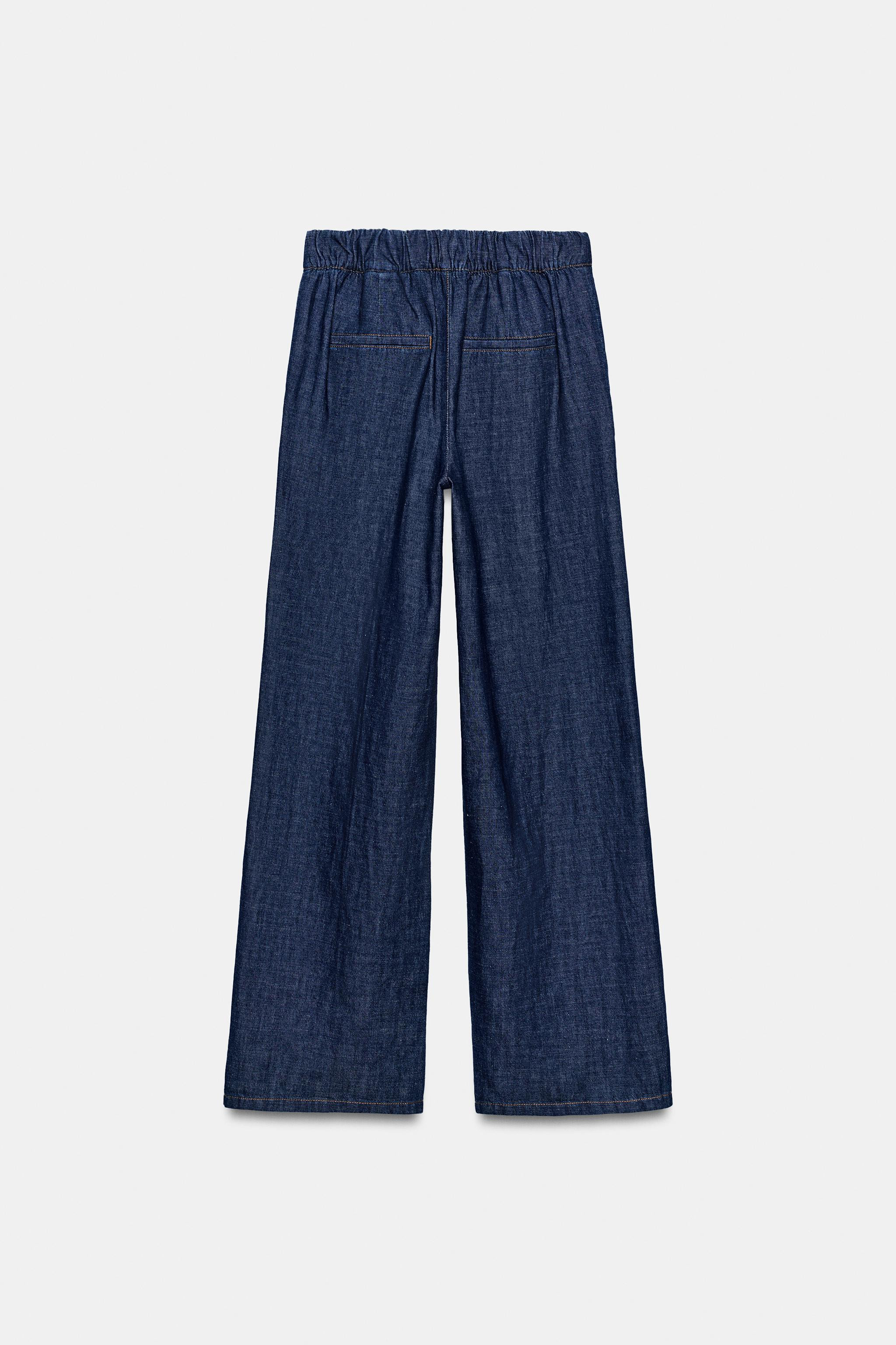 LINEN BLEND STRAIGHT LEG PANTS | Zara US