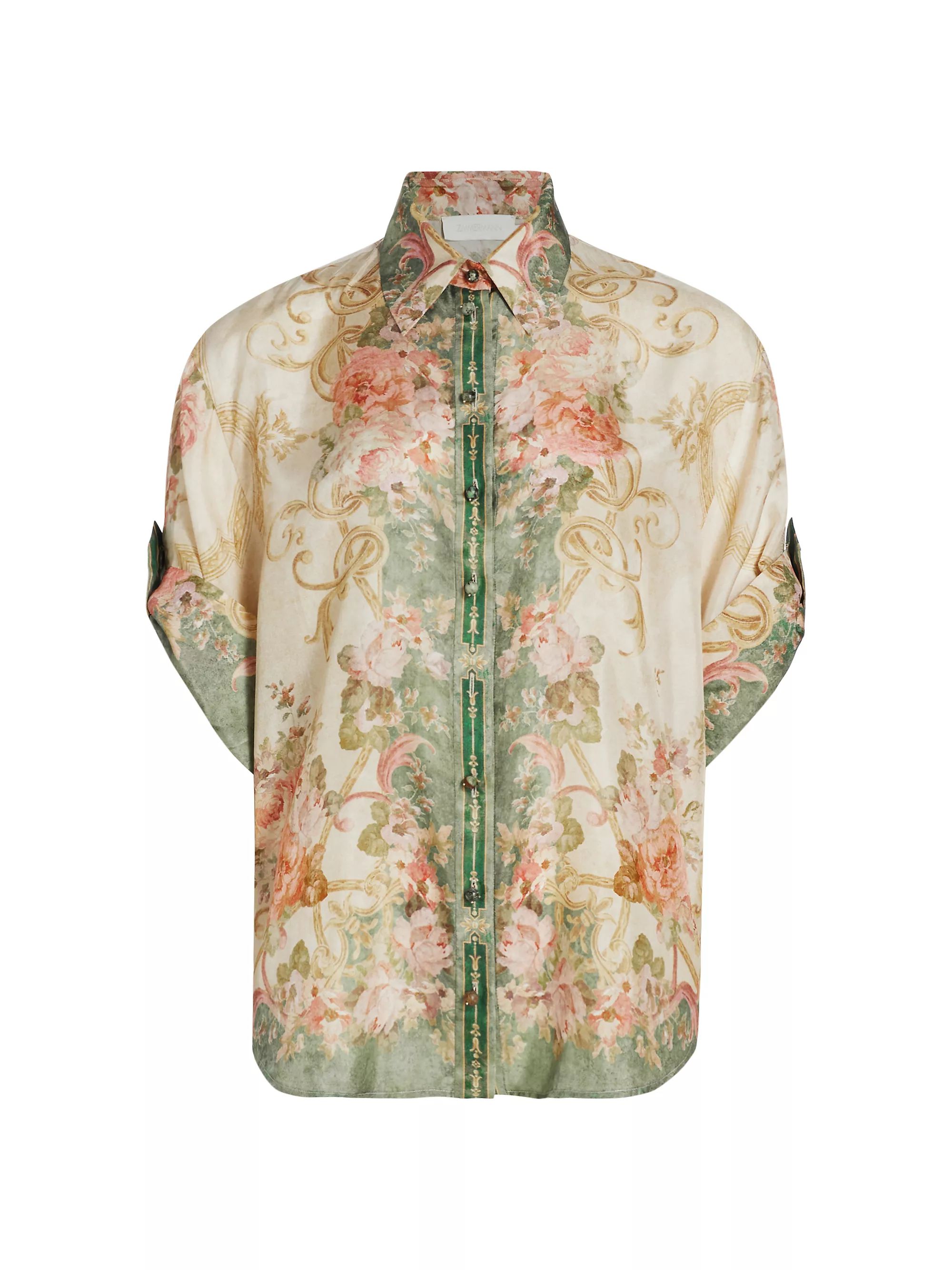 August Floral Silk Shirt | Saks Fifth Avenue