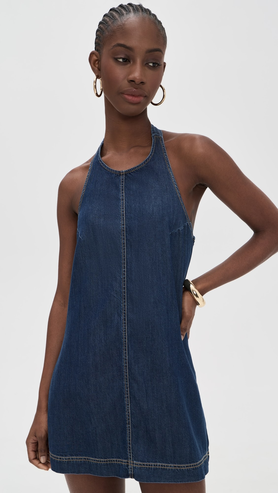 Good American Denim Halter Shift Dress | Shopbop | Shopbop