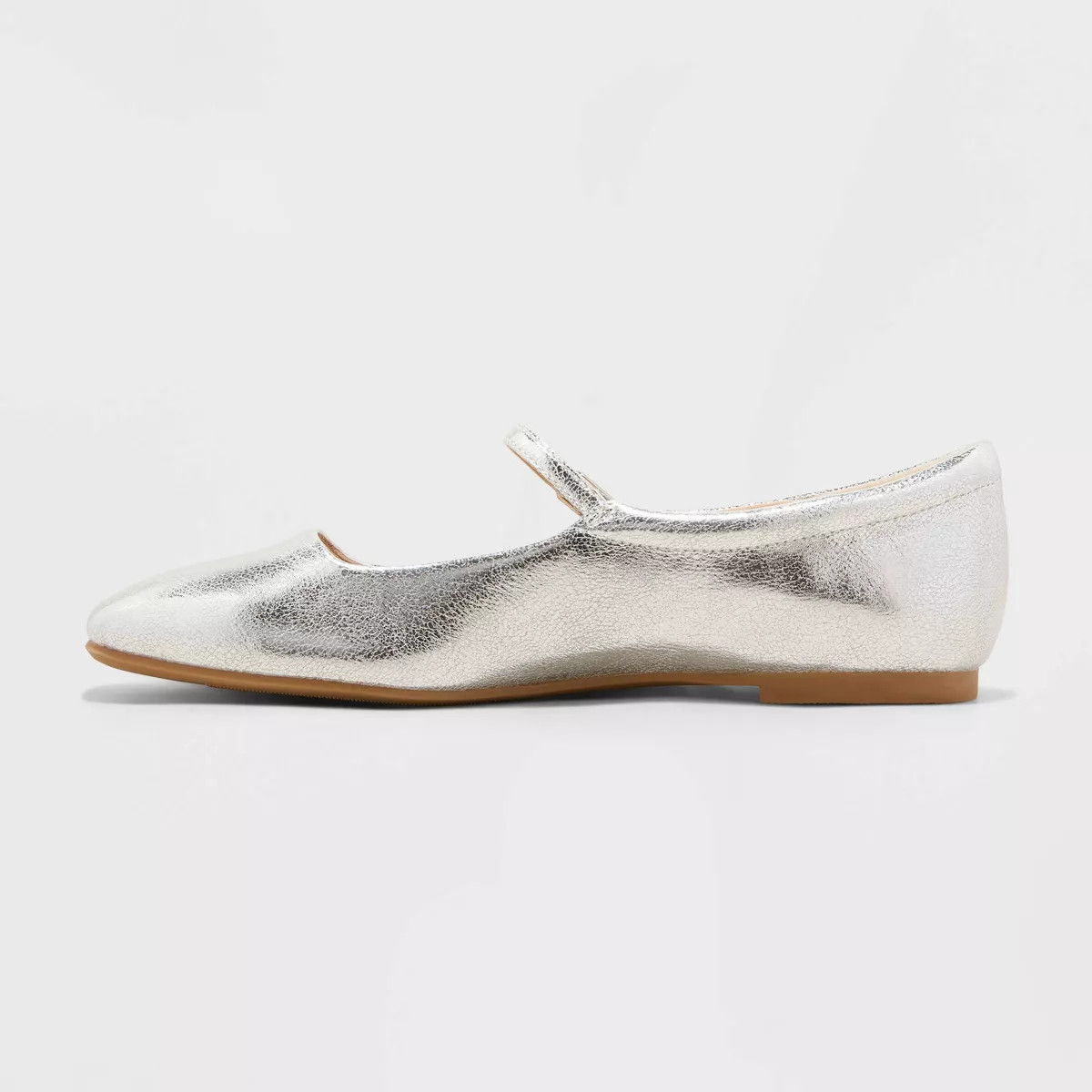 Women's Elsa Mary Jane Ballet Flats - Wild Fable™ Silver | Target