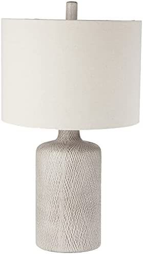 Signature Design by Ashley Linus Modern Ceramic Table Lamp, 25", Natural Stone Finish | Amazon (US)