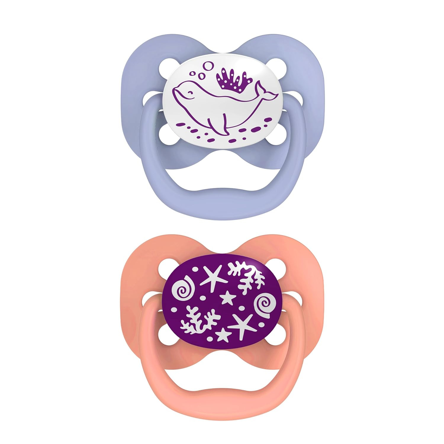 Dr. Brown's Advantage Glow-in-the-Dark Baby Pacifier, Fully Symmetrical Soother with Soft Silicon... | Amazon (US)