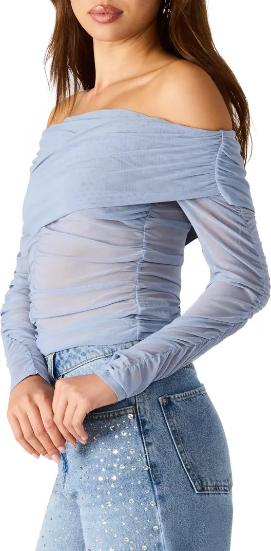 Steve Madden Viktoria Off-the-Shoulder Mesh Top | Nordstrom | Nordstrom