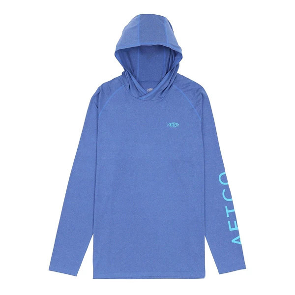 Men's Aftco Samurai Sun Protection Long Sleeve T-Shirt XLarge Brilliant Blue Heather | Scheels