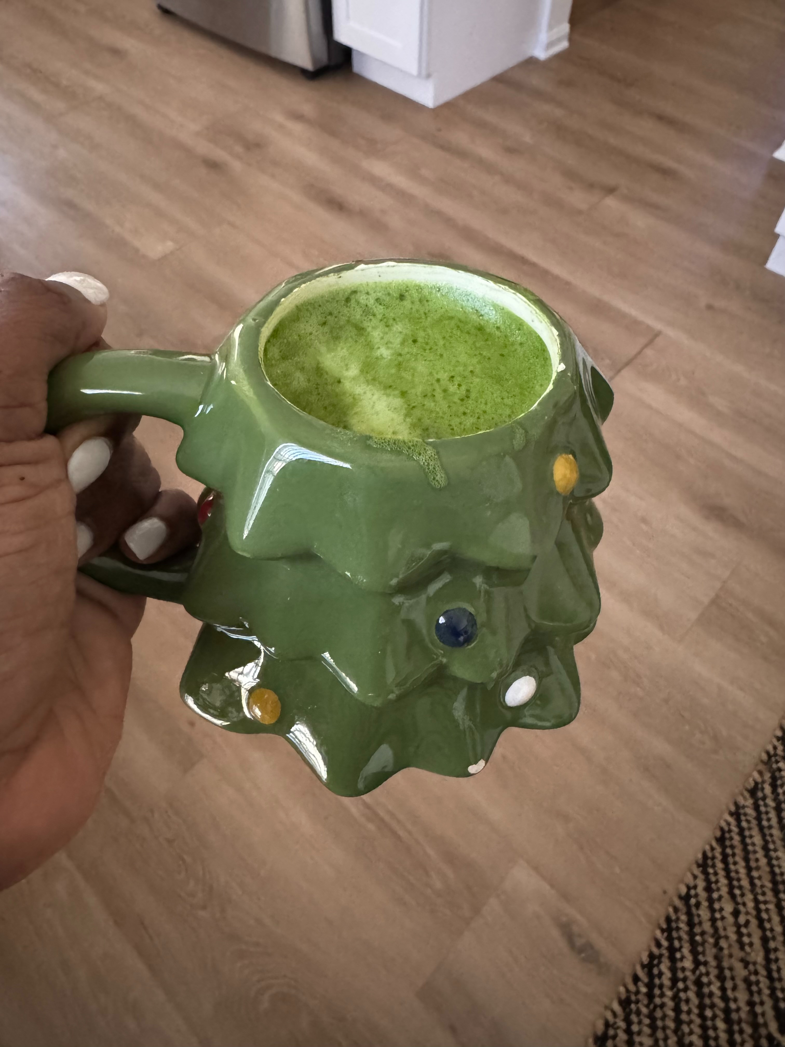 My morning matcha ritual just got a festive upgrade. There is something so grounding about holding a beautiful, heavy mug while the world is still quiet and the tree lights are flickering. #LTKholiday #ChristmasMug #HolidayDecor #CoffeeLover #ChristmasGiftIdeas #CozyHome #WinterAesthetic #MatchaLatte #HolidayTraditions #StockingStuffer 

 #LTKHoliday #LTKSeasonal #LTKHome