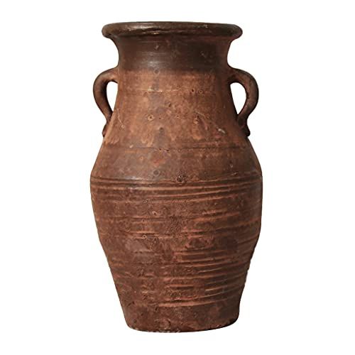 DWQ Vase Handmade Vintage Vase Ceramic Flower Vase 11.8in/30cm, Old Clay Pottery Flower Arrangement  | Amazon (US)