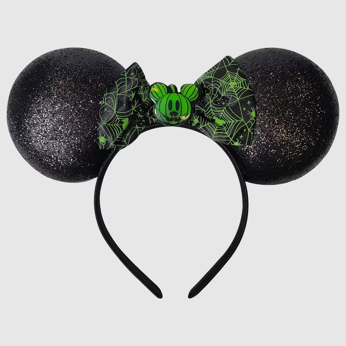 Girls' Minnie Mouse Halloween Glow in the Dark Ear Headband - Black/Green | Target
