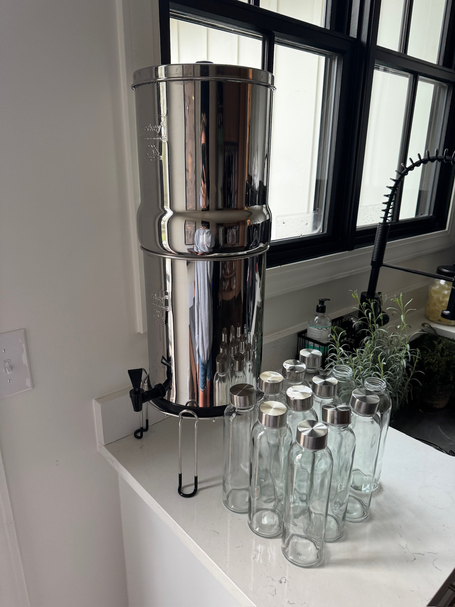 A great amazon purchase if you are looking for a filtered water system and love these glass bottles to fill up with the water. 

#LTKHome