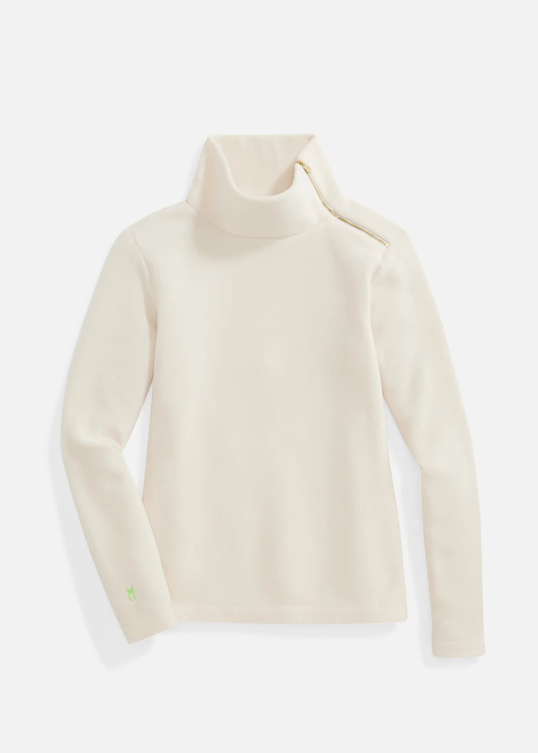 Thoroughbred Turtleneck in Vello Fleece (Cream) | Dudley Stephens