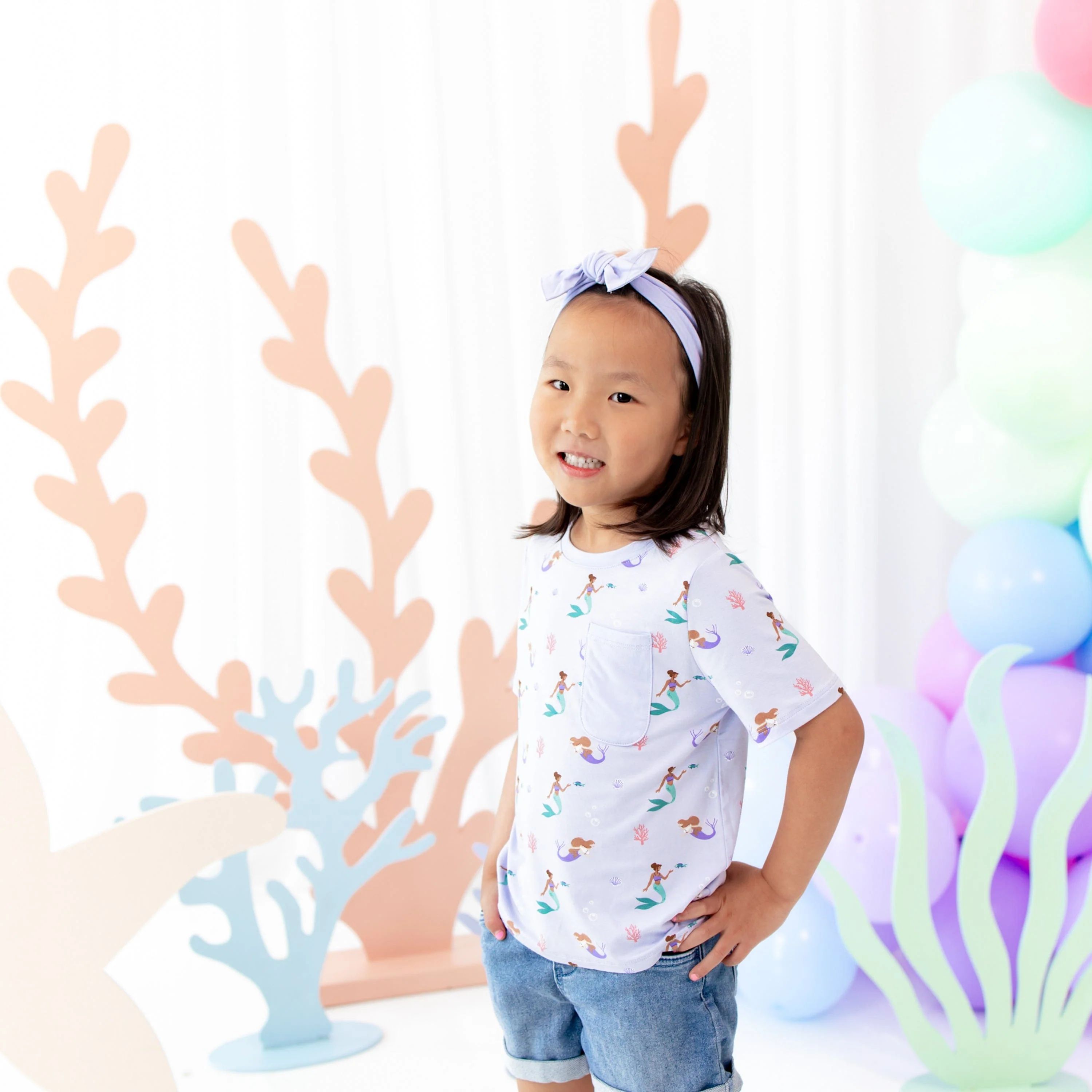 Toddler Crew Neck Tee in Mermaid | Kyte BABY