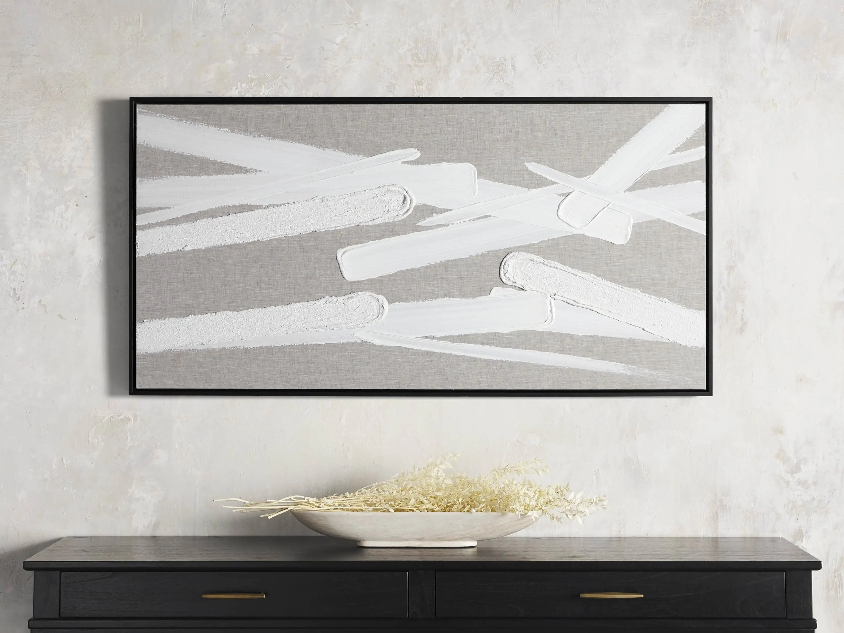 Format Framed Linen Painting | Arhaus