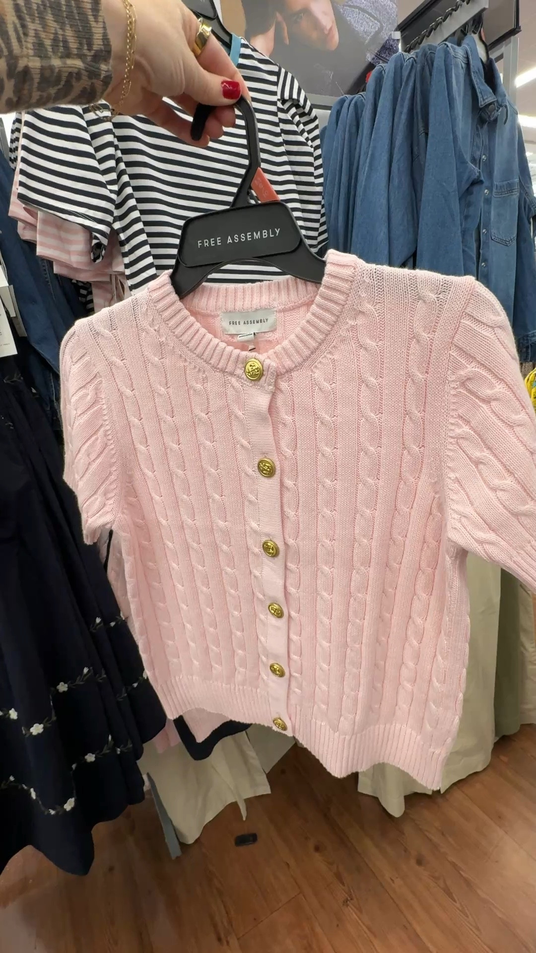 Short sleeve pink cardigan from Walmart! 

#LTKootd