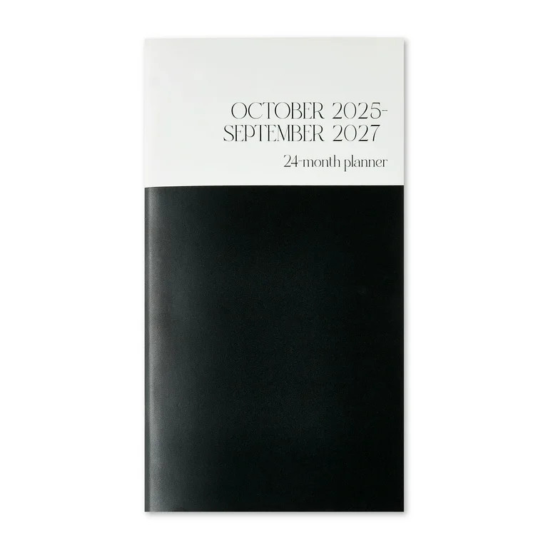 Pen+Gear 24-Month Monthly Pocket Planner, 3.75" x 6.75", Black and White, October 2025-September ... | Walmart (US)