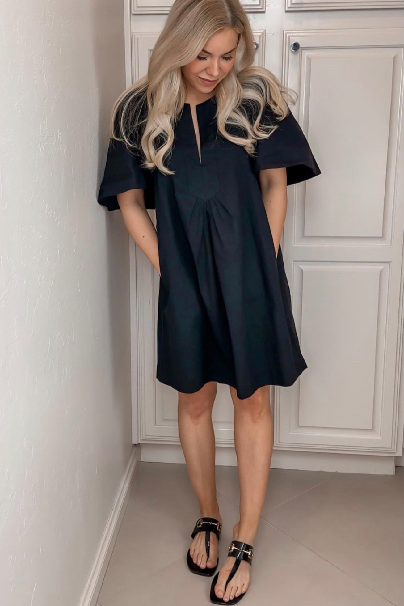 Black dress
Dress
Black sandals 
Gucci dupe sandals  
#ltkshoecrush
#ltku
#ltkstyletip 

#LTKSeasonal #LTKFind #LTKunder50