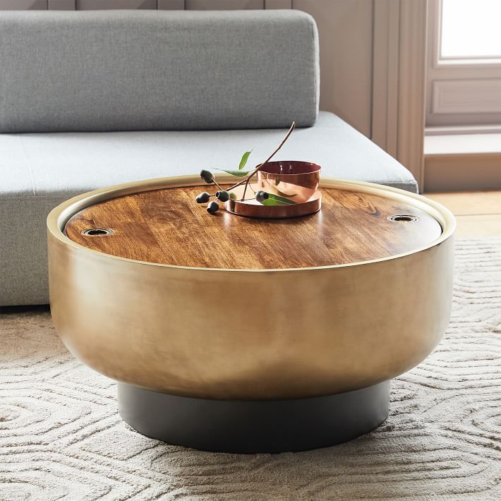 Drum Storage Coffee Table (32"–40") | West Elm (US)