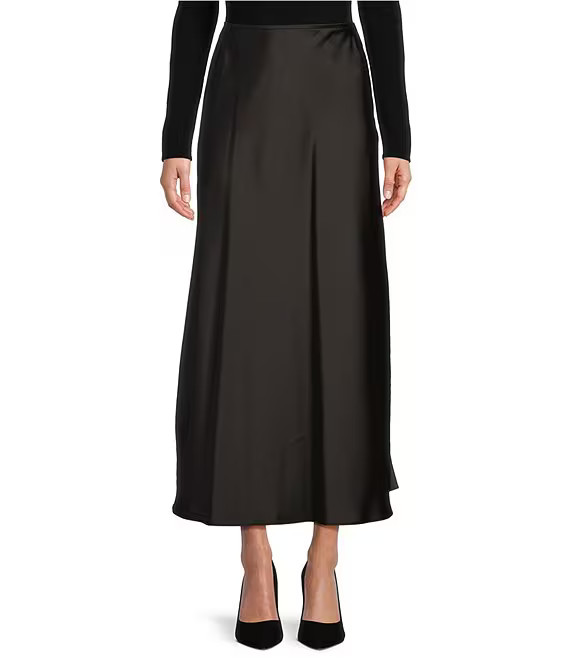 Bella A-Line Coordinating Satin Maxi Skirt | Dillard's