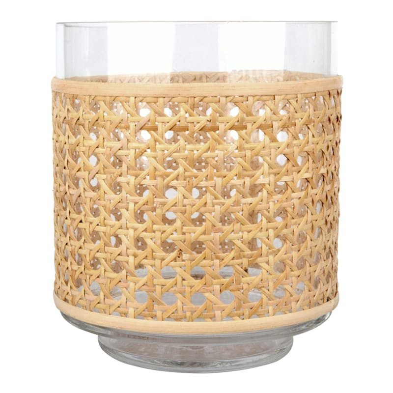 Grace Mitchell Cane Wrapped Glass Vase, 7" | At Home