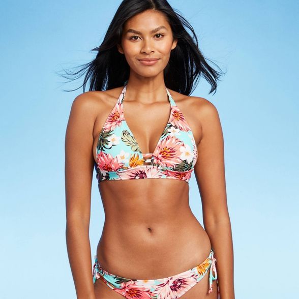 Women's Floral Triangle Bikini Top - Kona Sol™ Floral | Target