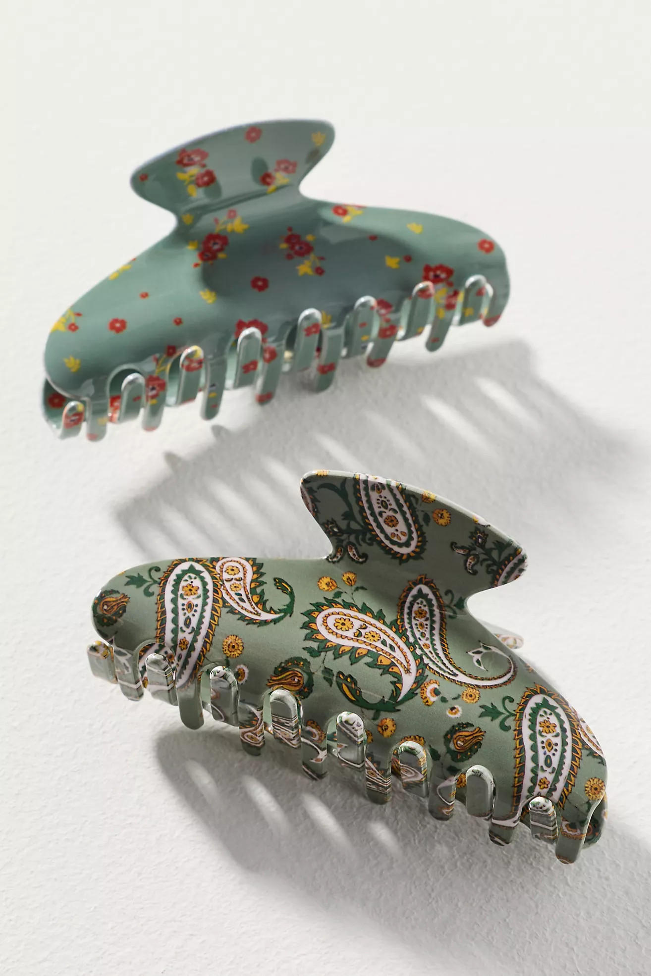 By Anthropologie Bandana Print Hair Claw Clips, Set of 2 | Anthropologie (US)