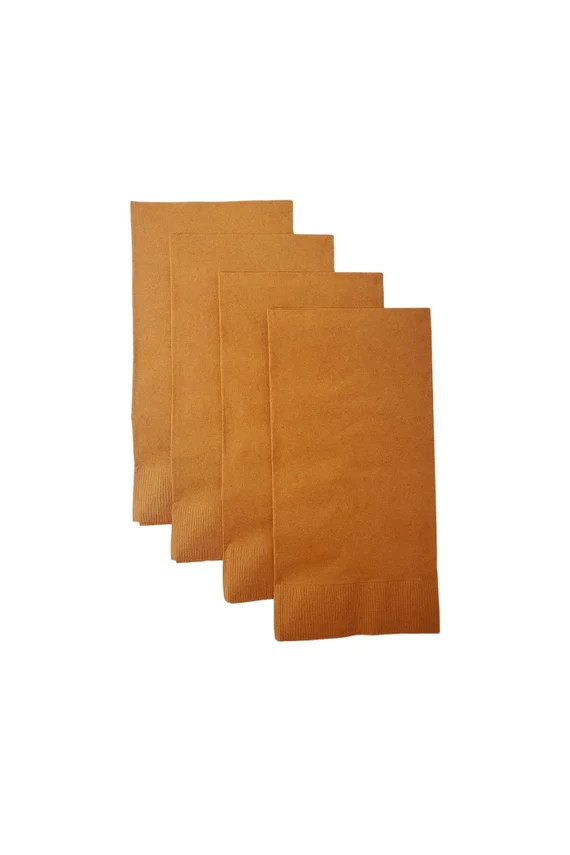 Pumpkin Spice Plain Solid Color Paper Disposable Dinner Guest - Etsy | Etsy (US)