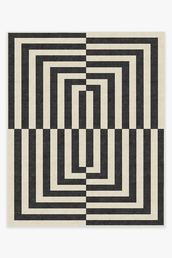 Op Art Charcoal Rug by Jonathan Adler | Ruggable US | Ruggable