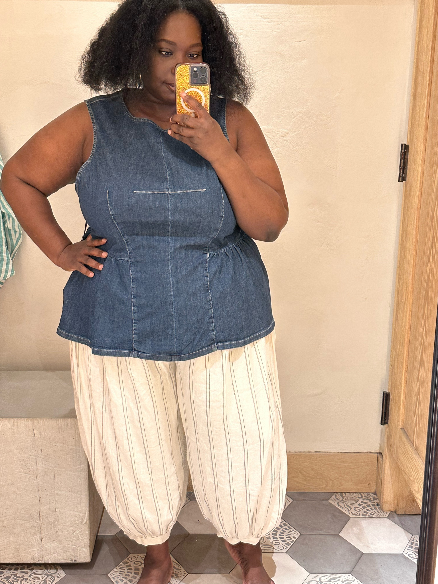 Tried on these linen balloon pants. Wearing a size 22. Spring fashion, plus size fashion

#LTKOver40 #LTKMidsize #LTKPlusSize