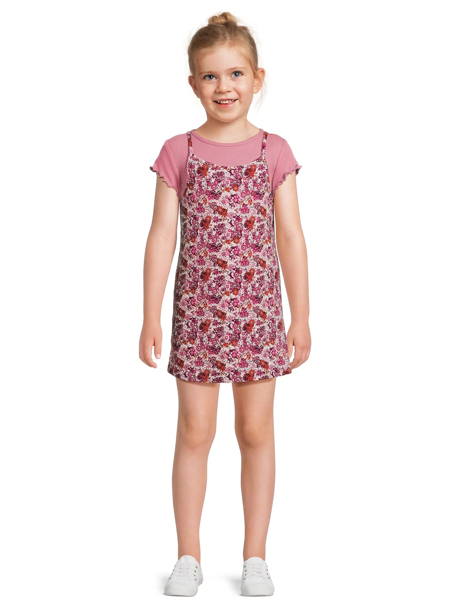365 Kids from Garanimals Girls Slip Dress and T-Shirt Set, 2-Piece, Size 4-10 | Walmart (US)