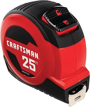 CRAFTSMAN 25-Ft Tape Measure with Fraction Markings, Retractable, Self-Locking Blade (CMHT37225) | Amazon (US)