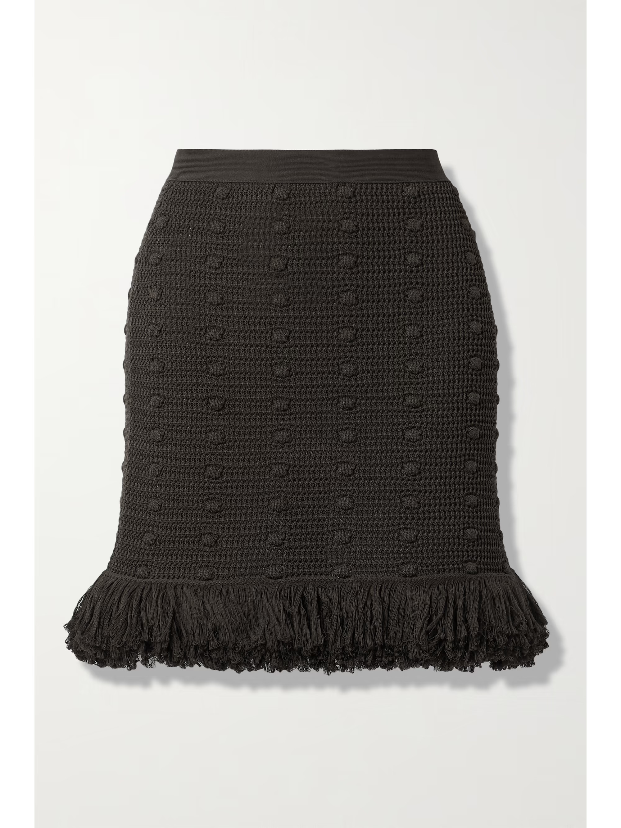 Fringed crocheted cotton mini skirt | NET-A-PORTER APAC