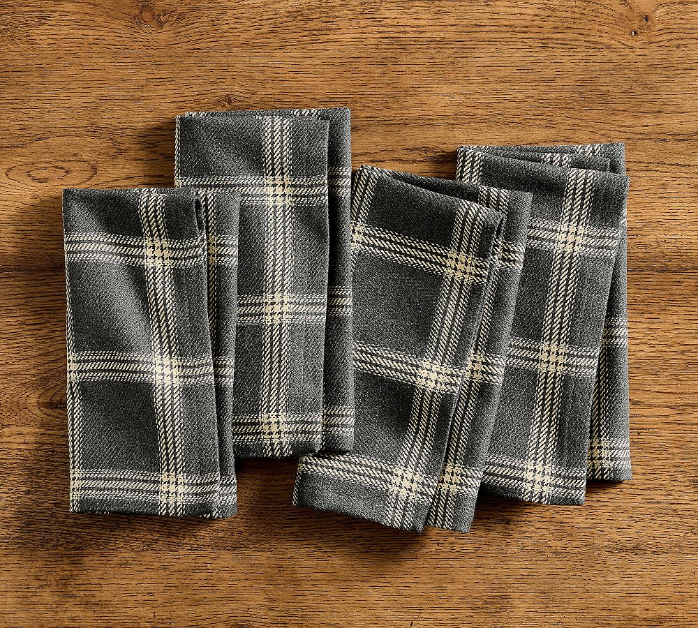 Rockford Plaid Cotton Napkins - Set of 4 | Pottery Barn (US)