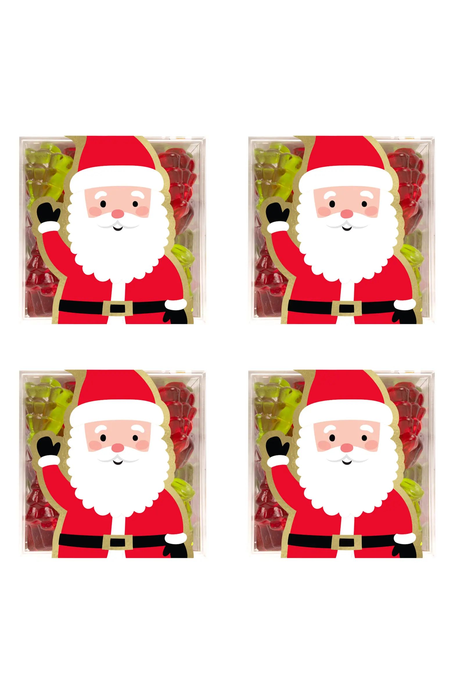 sugarfina 4-Pack Santa's Holiday Tree Raspberry & Green Apple Gummy Cubes | Nordstrom | Nordstrom
