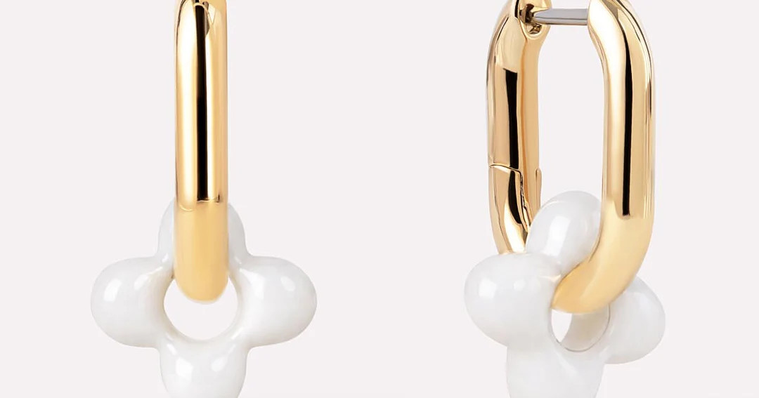 Cassia Hoops Mother of Pearl | Ana Luisa